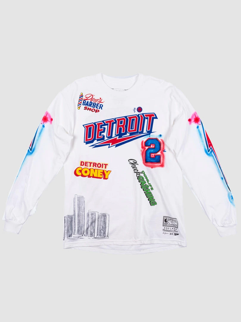 B/R SHOP Big Sean X Detroits Pistons Long Sleeve T-Shirt