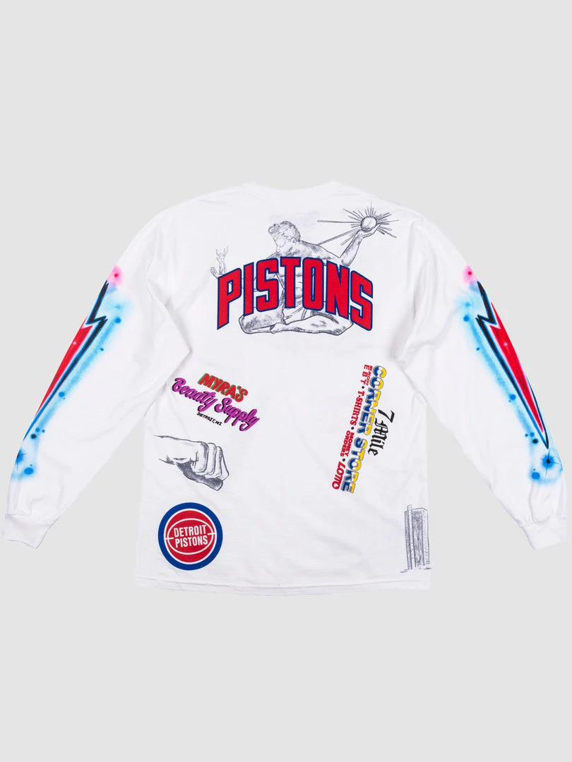 B/R SHOP Big Sean X Detroits Pistons Long Sleeve T-Shirt
