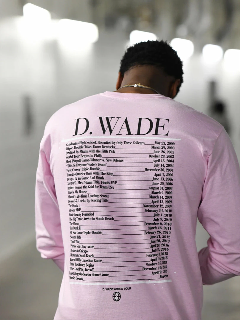 Loyalist Dwyane Wade Pink World Tour Long Sleeve HOLIDAY SALE