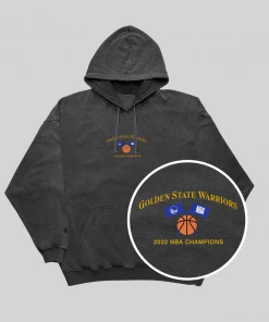 The Loyalist Embroidered Warriors Championship Black Hoodie Basketball