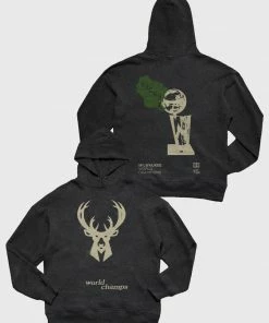 The Loyalist Basketball The Bucks 2021 Champions Black Hoodie