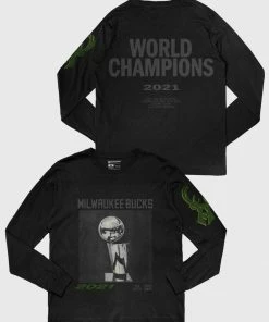 The Loyalist Basketball The Bucks 2021 World Champions Black Long Sleeve T-Shirt