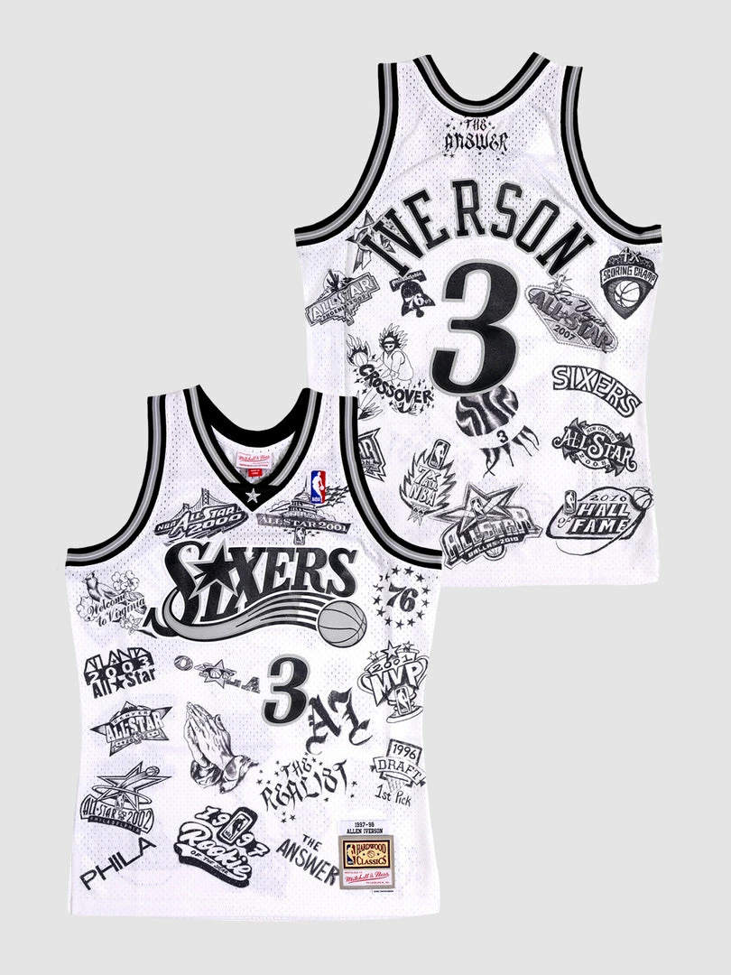 The Loyalist Allen Iverson Player's Edition White Swingman Jersey Basketball