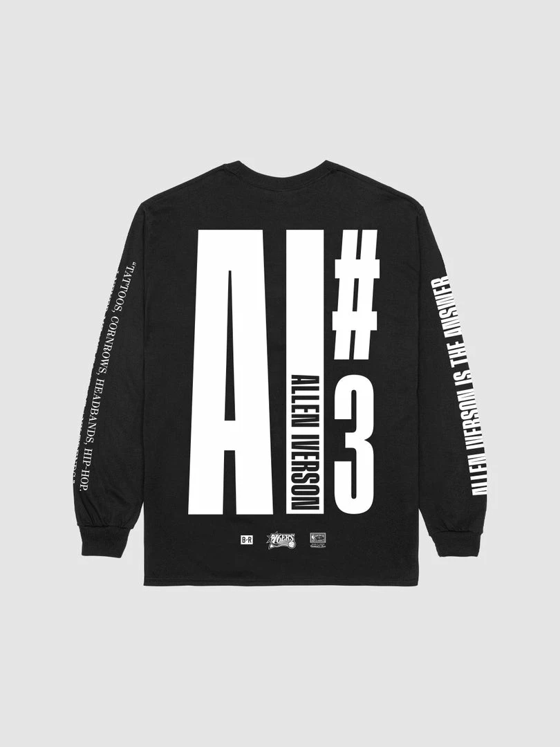Loyalist Allen Iverson THE ANSW3R Black Long Sleeve T-Shirt Basketball