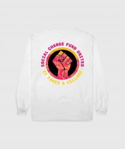 The Loyalist Long Sleeve Tees Social Change Fund United White Long Sleeve T-Shirt