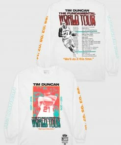 The Loyalist Tim Duncan World Tour White Long Sleeve T-Shirt Basketball