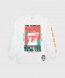 The Loyalist Tim Duncan World Tour White Long Sleeve T-Shirt Basketball