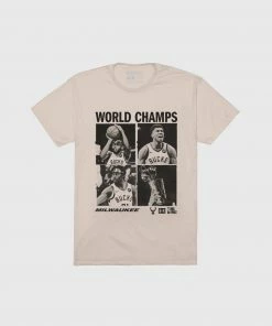 The Loyalist The Bucks 2021 World Champs Cream X Black T-Shirt Basketball