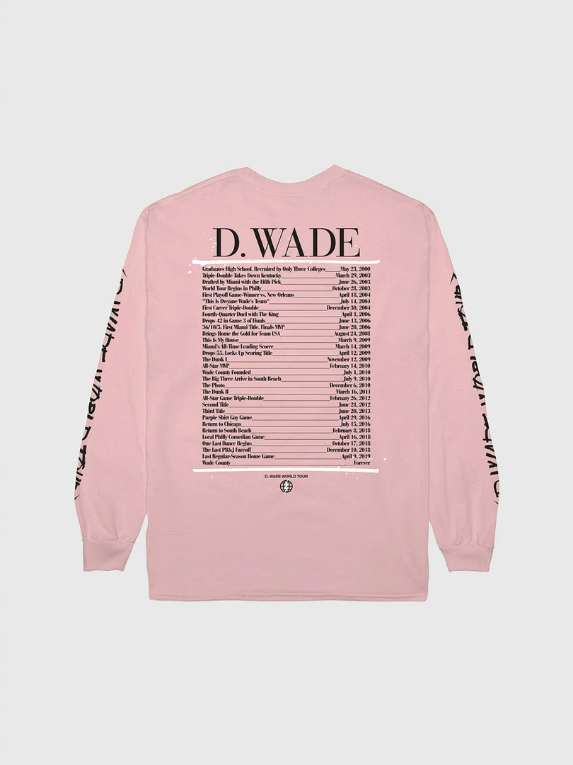 Loyalist Dwyane Wade Pink World Tour Long Sleeve HOLIDAY SALE